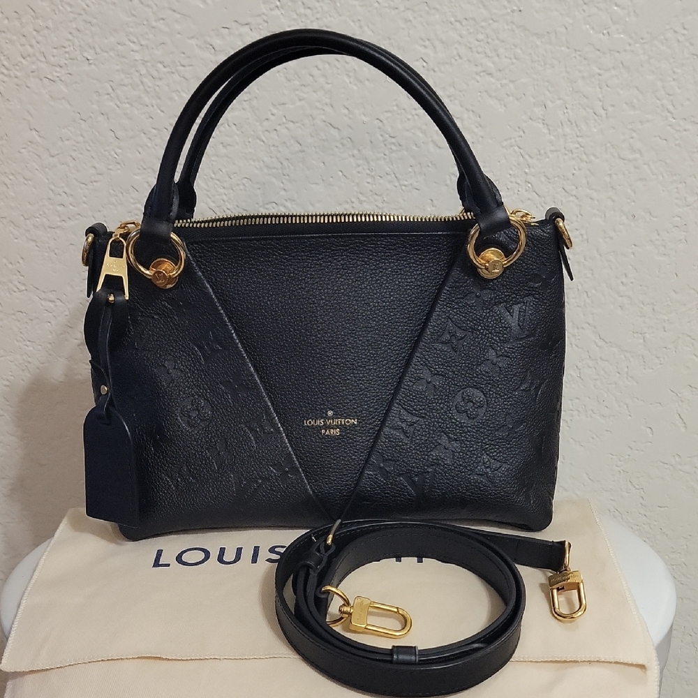 Louis Vuitton Cluny BB V Tote In Empreinte Black Leather Handbag